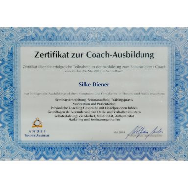 Zertifikat Coach-Ausbildung