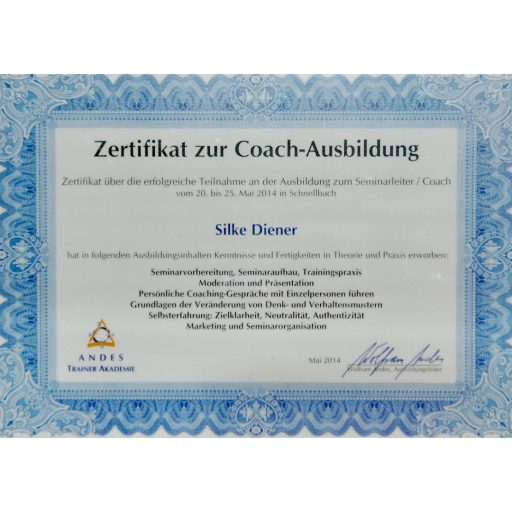 Zertifikat Coach-Ausbildung